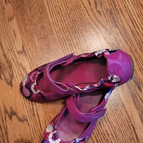 Coach CC Signature Pink Purple White Leather Fabric Ballet Flat… - Picture 3 of 8